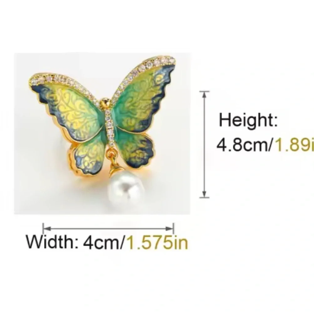 Royal Butterfly Gold Pearl Ring